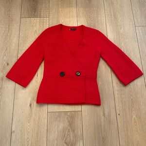 Anne Klein Red Wool Sweater